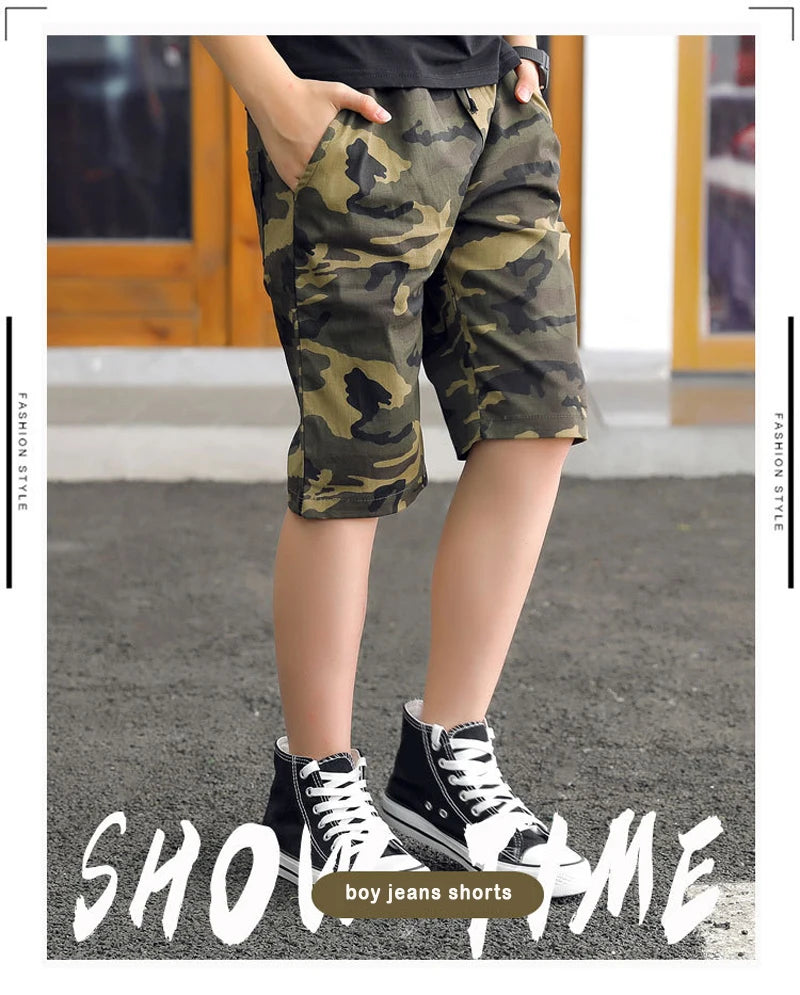Navarro Kids Camouflage Army Shorts