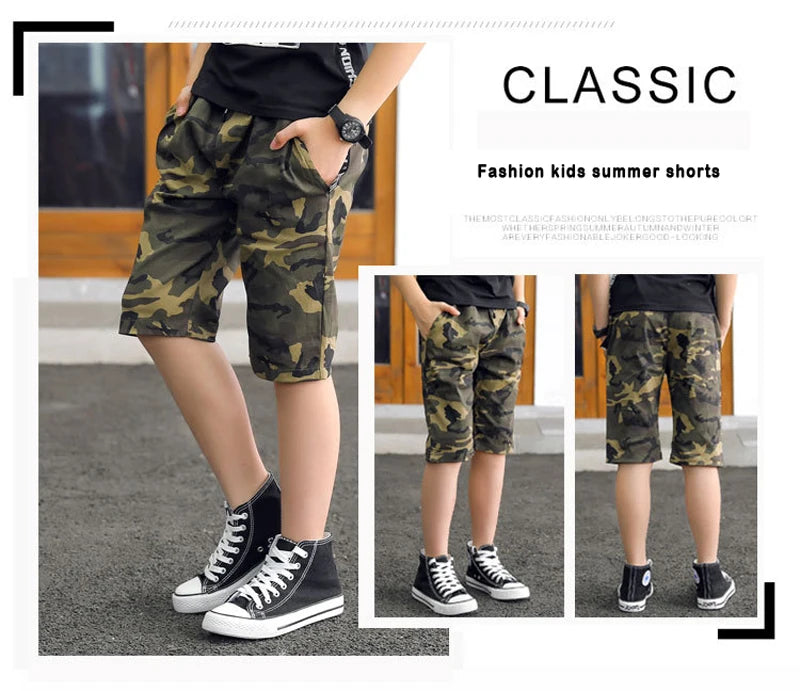 Navarro Kids Camouflage Army Shorts