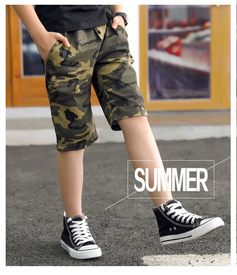Navarro Kids Camouflage Army Shorts