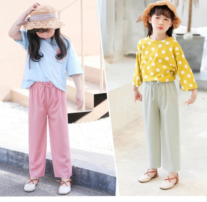 Summer Casual Wide Leg Pants