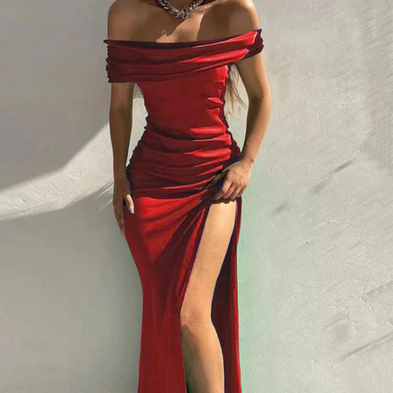 Silvester Puro  Solid Color Midi Dress
