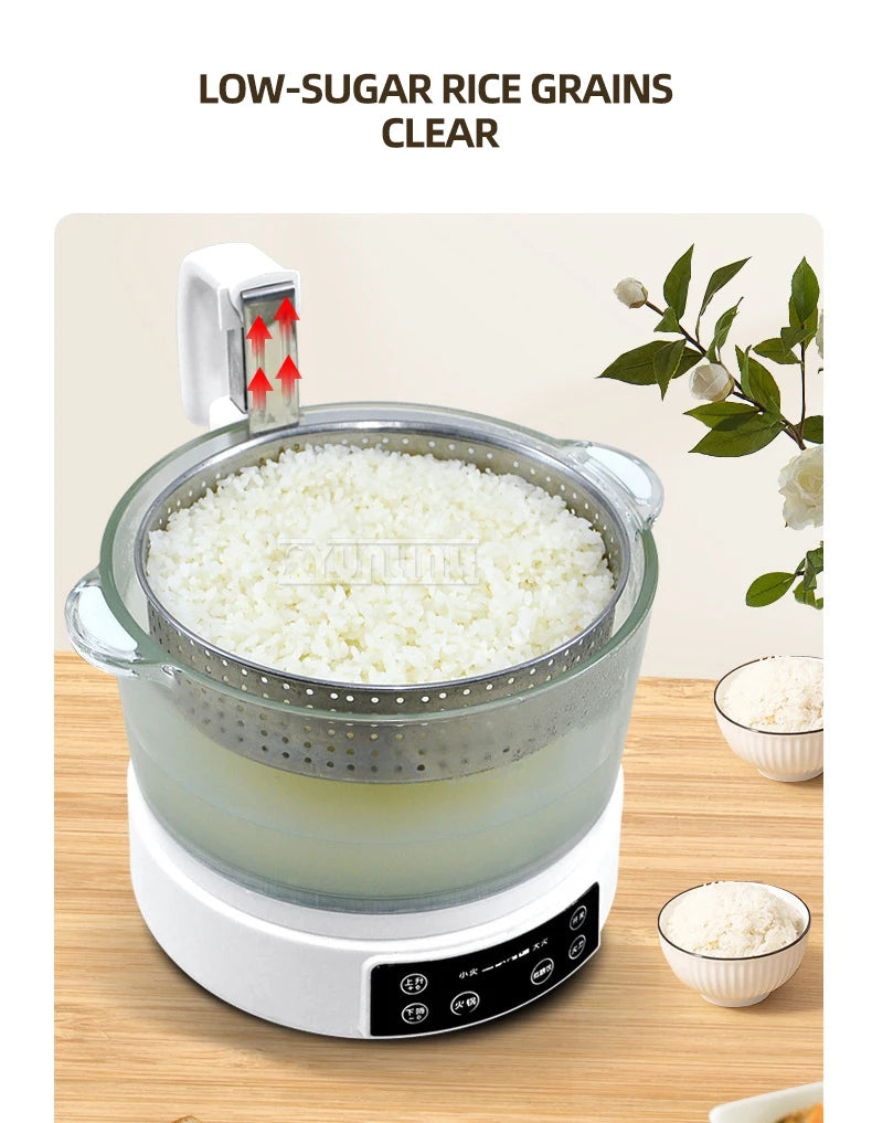 3L Rice Cooker Sugar Controlled Multi Cooker Household Intelligent Health Pot
