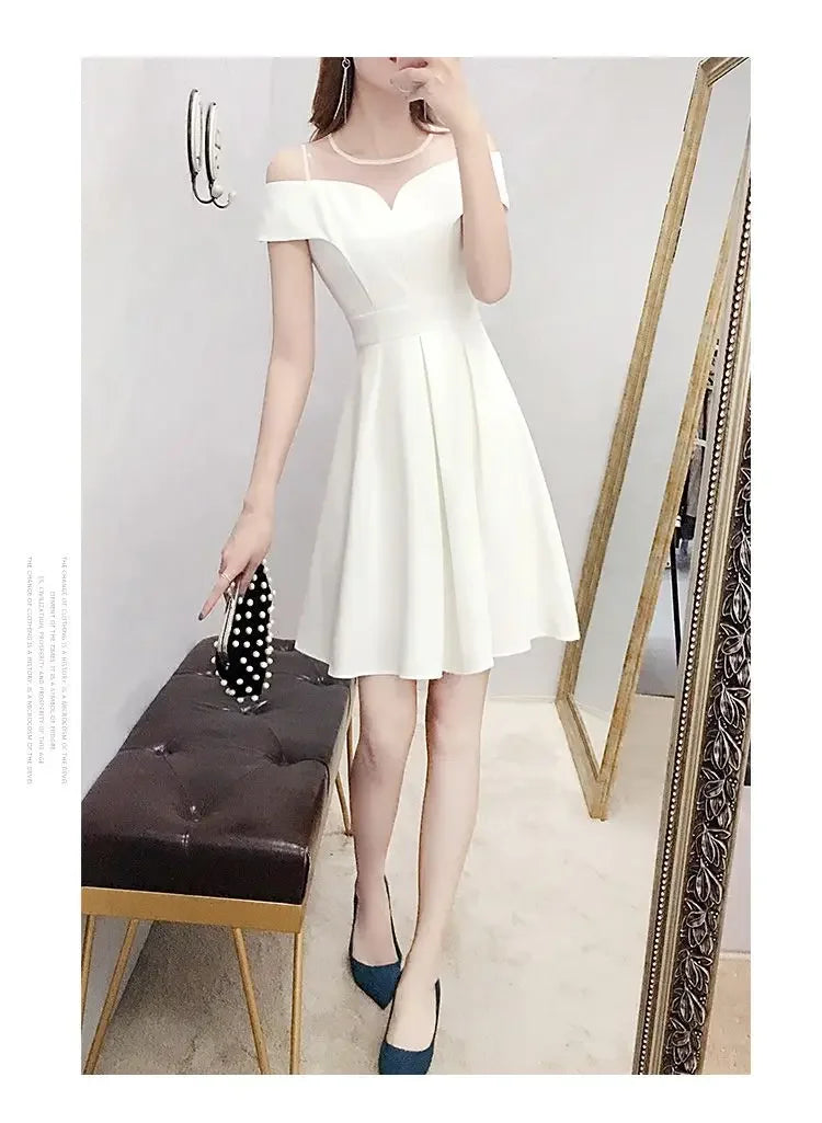 Jenny Wise White Off-Shoulder Dress