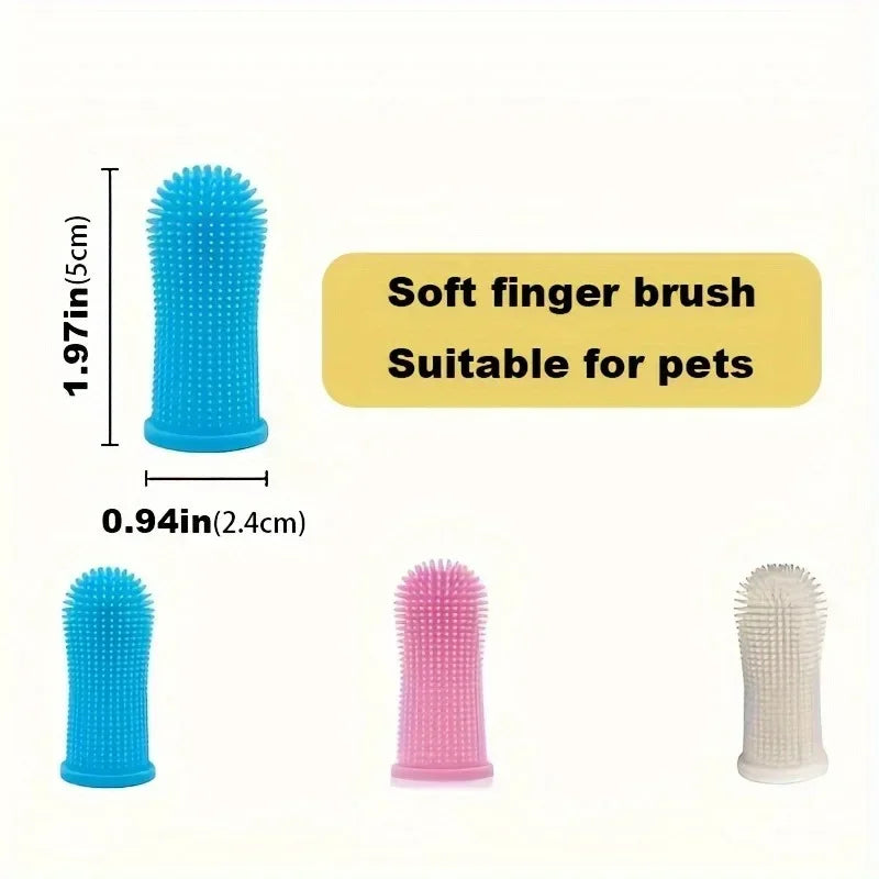 3/1pcs pet finger toothbrush
