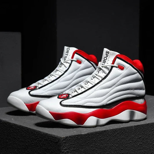 Original Boys’ High-Ankle Sneakers – Anti-Slip Basketball Trainers, Unisex Outdoor Sports Shoes, Plus Size 45, Performance Sneakers for Men & Women