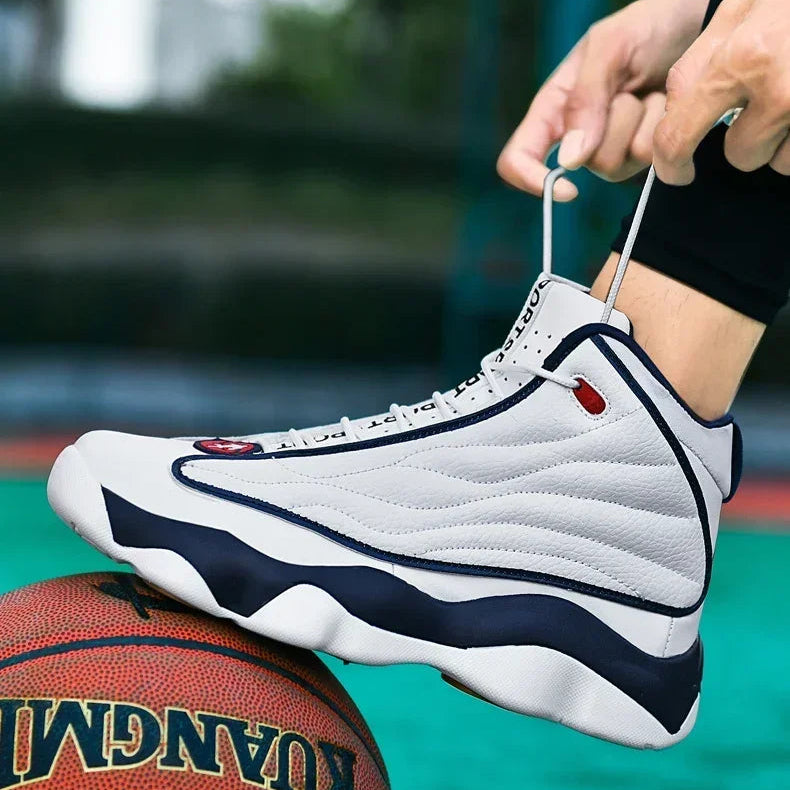 Original Boys’ High-Ankle Sneakers – Anti-Slip Basketball Trainers, Unisex Outdoor Sports Shoes, Plus Size 45, Performance Sneakers for Men & Women