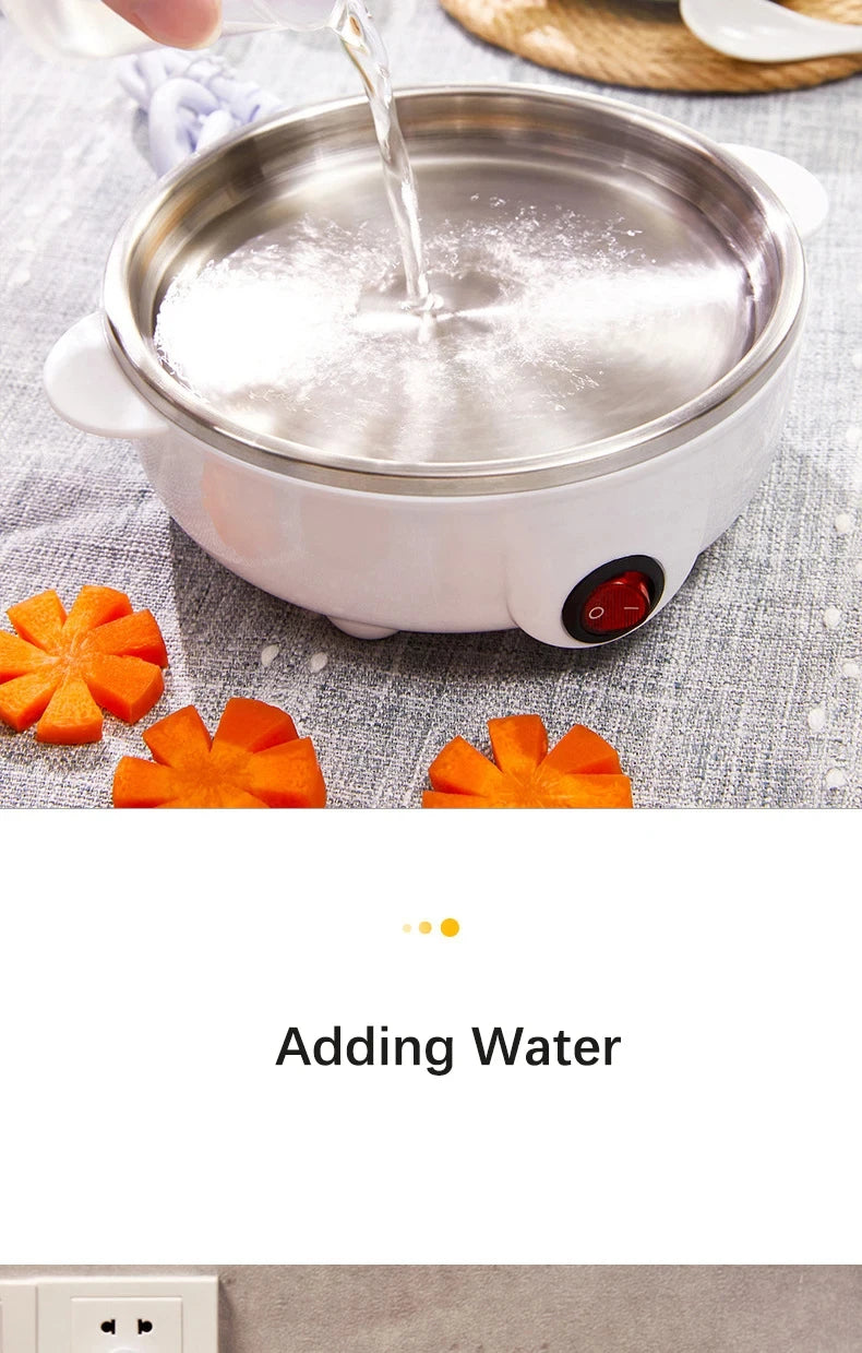 Multifunction Electric Egg Cooker – Double-Layer Egg Boiler for Eggs, Corn & Milk | Rapid Breakfast Cooking Steamer for Kitchen Appliances