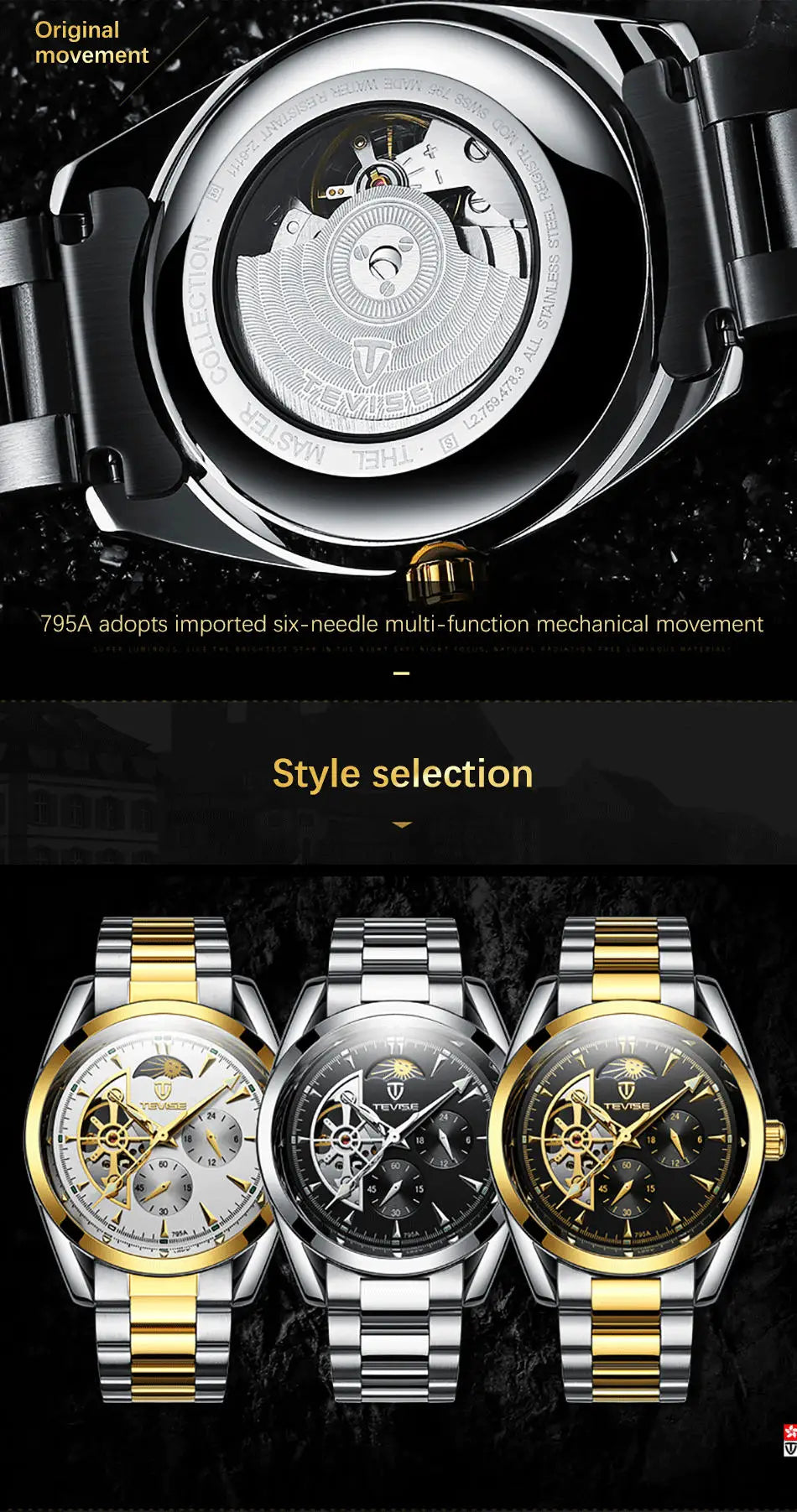 Relogio Masculino Tevise Automatic
