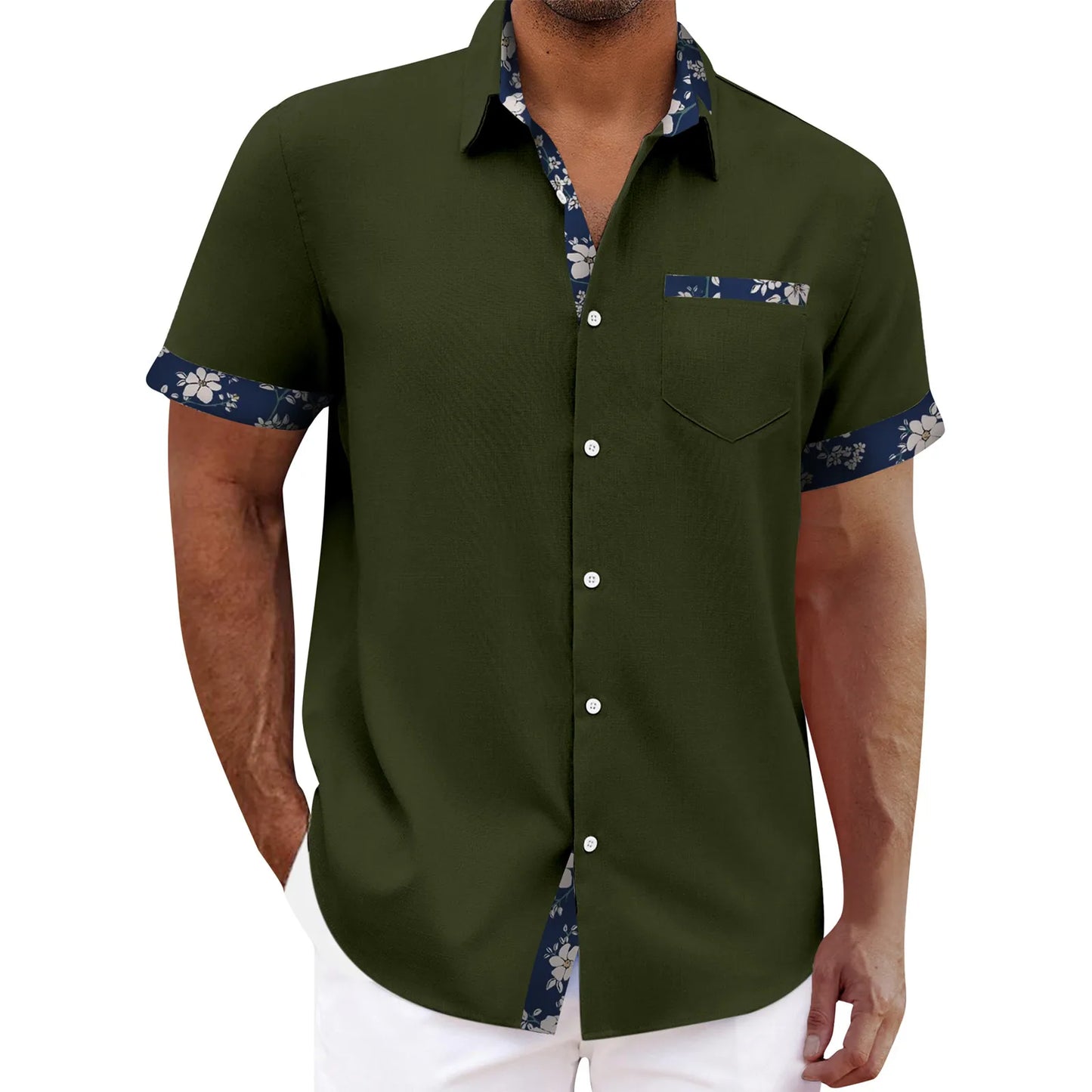 Hawaiian Casual Print Short Sleeve