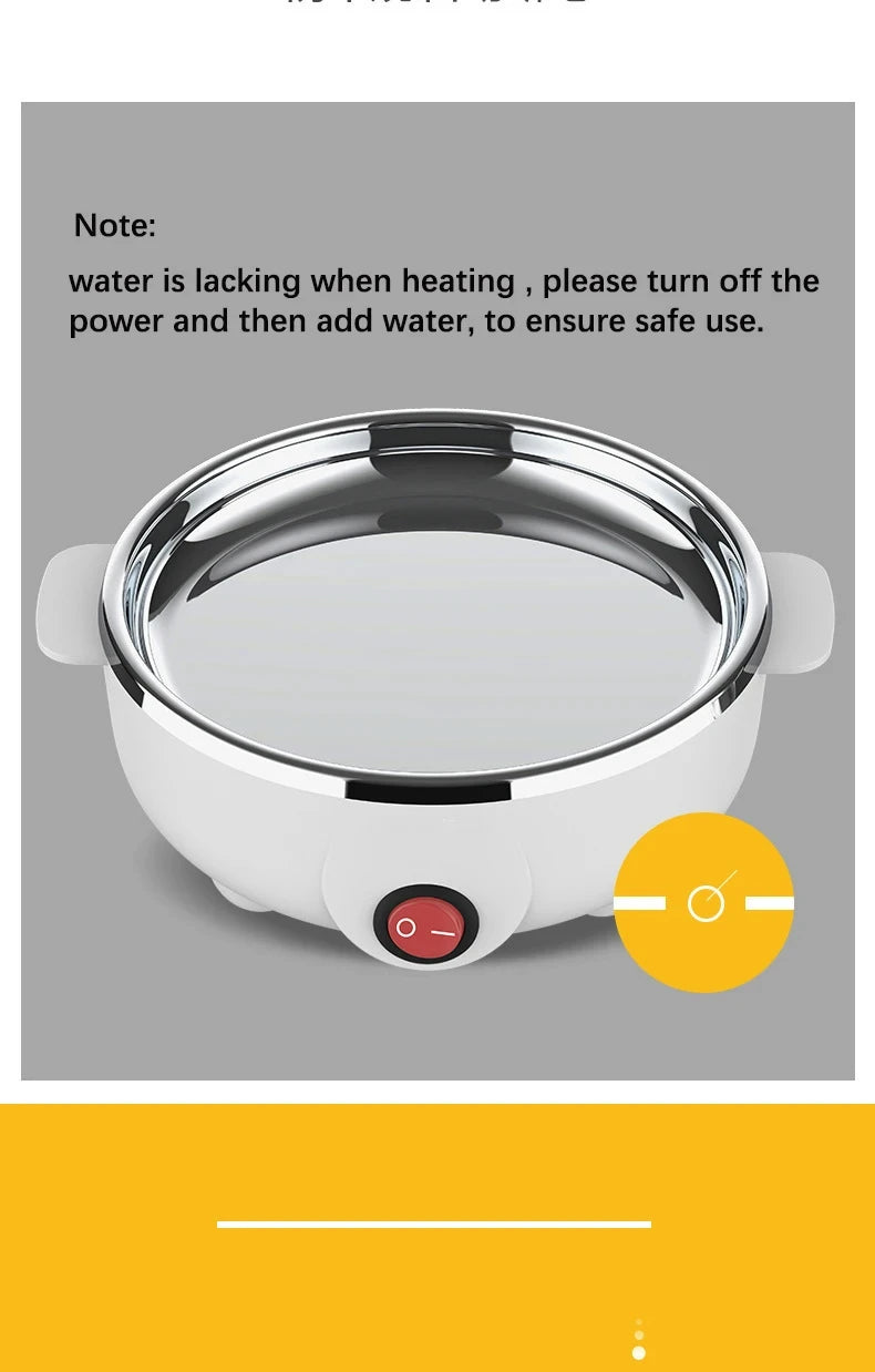 Multifunction Electric Egg Cooker – Double-Layer Egg Boiler for Eggs, Corn & Milk | Rapid Breakfast Cooking Steamer for Kitchen Appliances
