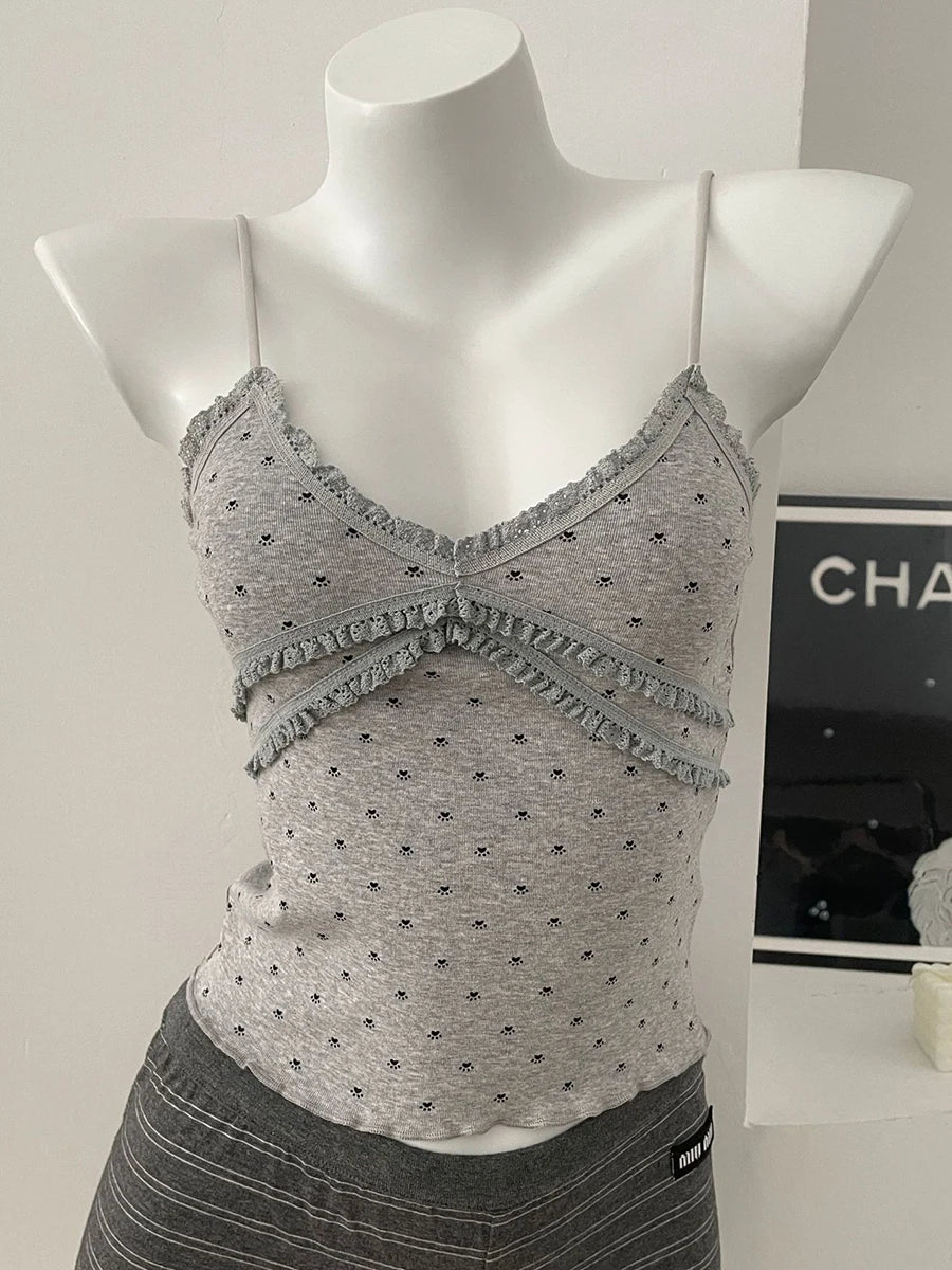 Floral Lace Eyelet Tank Top