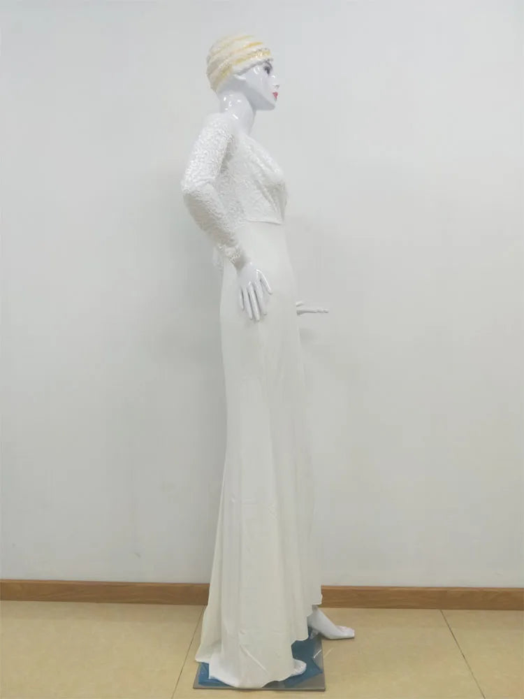 Fransoa Dezili Wedding / Sexy Elegant Lace Evening Dress