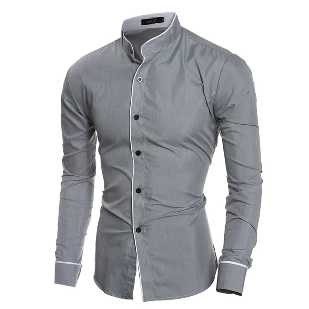 Luxury Casual Slim Fit Shirt Long Sleeve