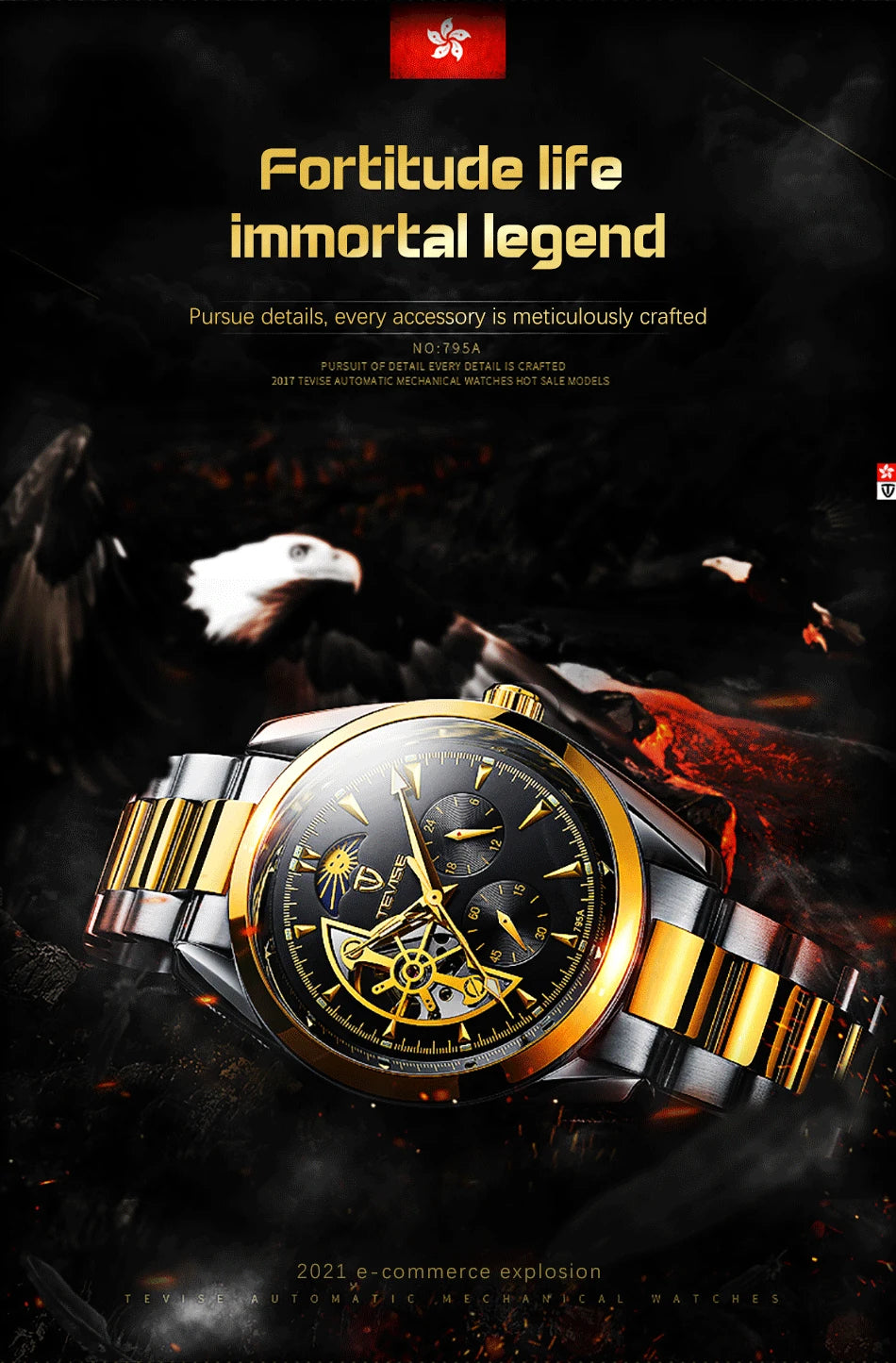 Relogio Masculino Tevise Automatic