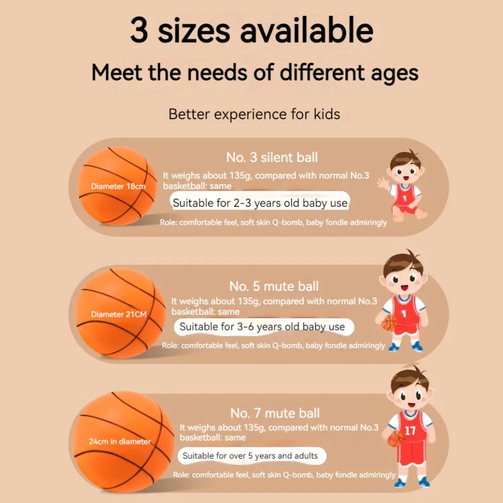 Silent Basketball Bouncing Mute/ Silent Foam Basketball  for kids