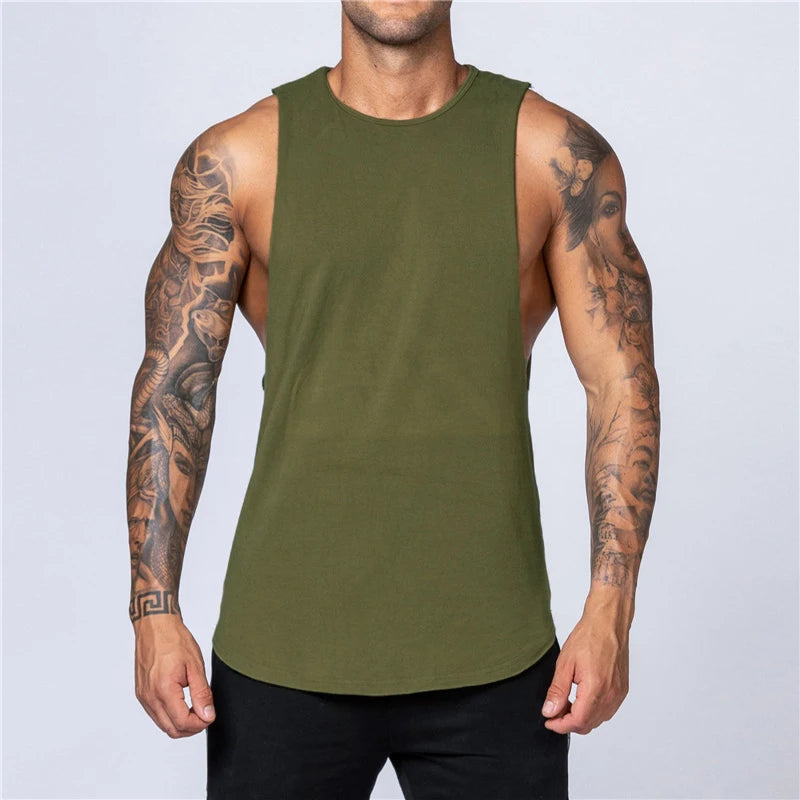 Gym Summer Fitness Cotton Tank Top/ Casual Muscle Vest