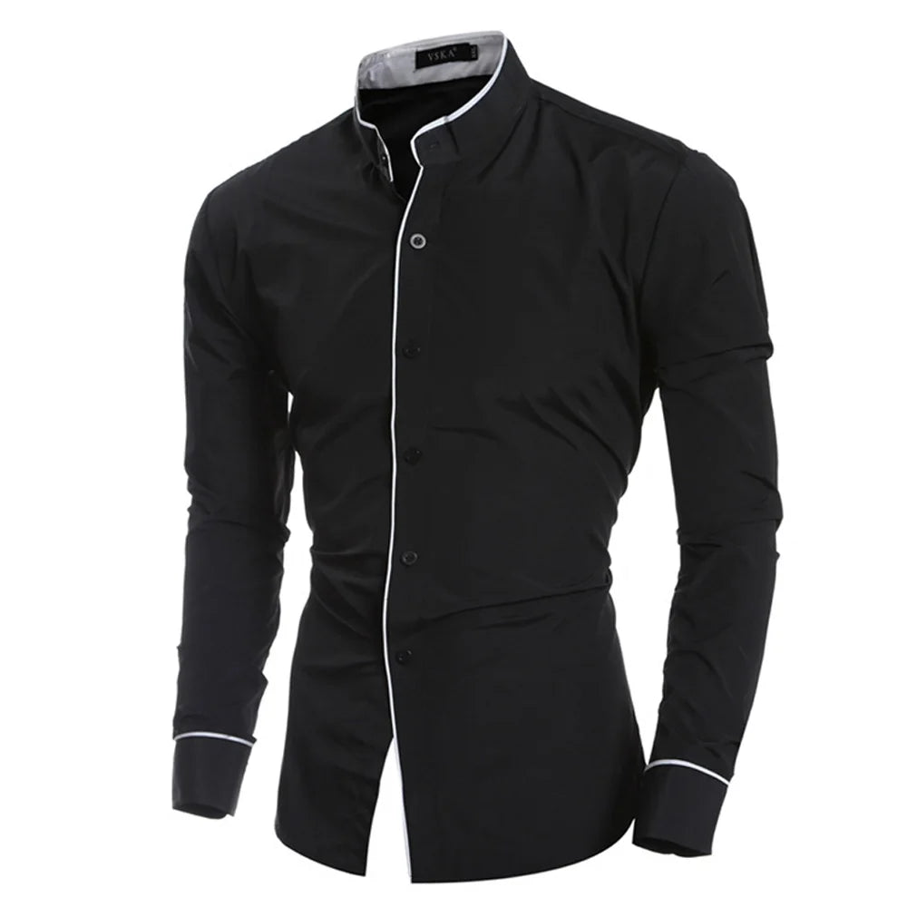 Luxury Casual Slim Fit Shirt Long Sleeve