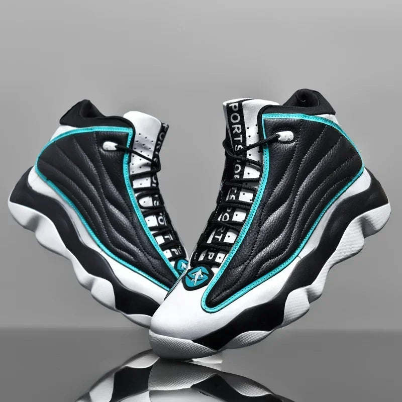 Original Boys’ High-Ankle Sneakers – Anti-Slip Basketball Trainers, Unisex Outdoor Sports Shoes, Plus Size 45, Performance Sneakers for Men & Women