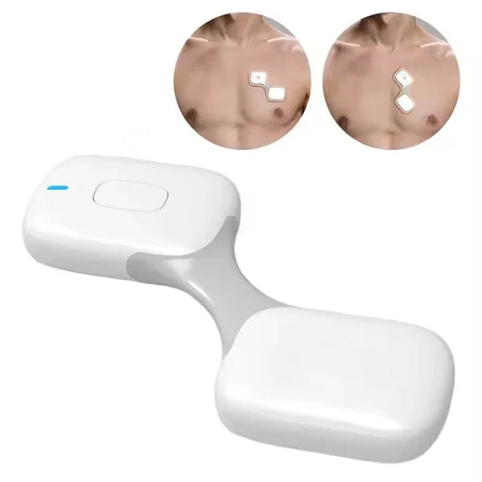 Portable Mobile Electrocardiograph, 24 Hour Wearable Wireless Cardiac EKG Monitor, Personal Heart Rate & ECG Recorder Machine