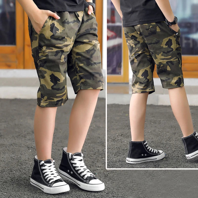 Navarro Kids Camouflage Army Shorts