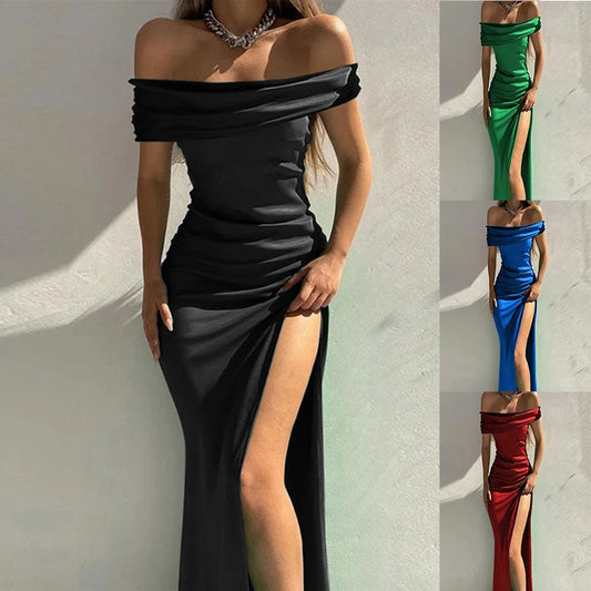 Silvester Puro  Solid Color Midi Dress