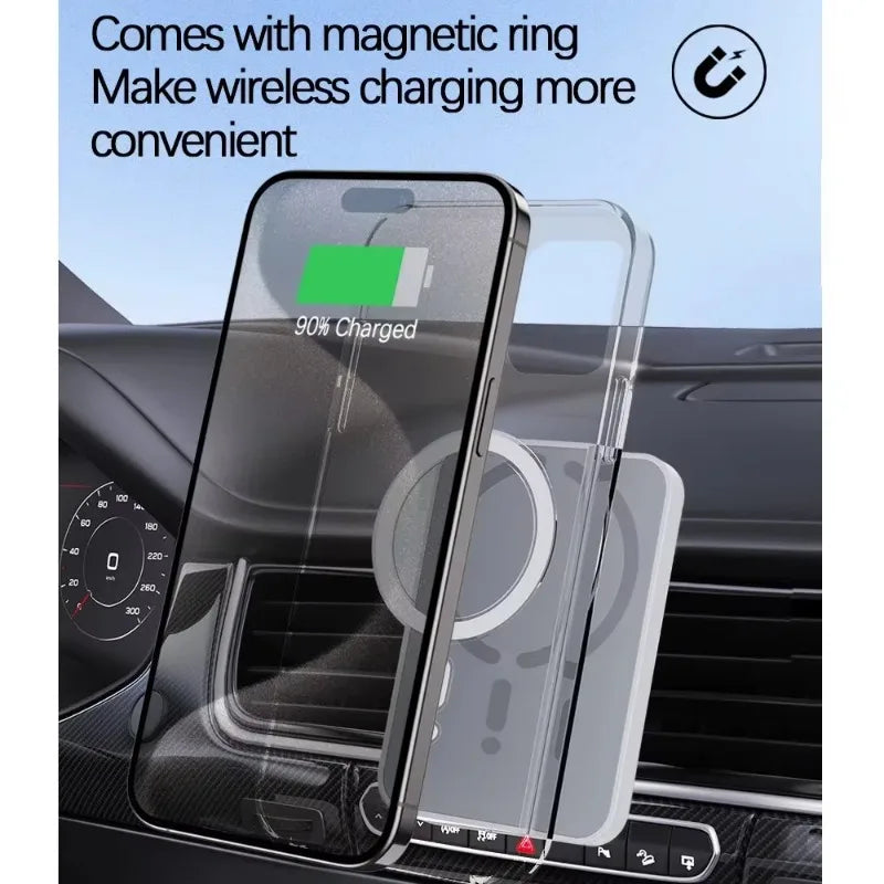 Magnetic Wireless Car Charger for iPhone 16 15 14 13 12 Pro Max