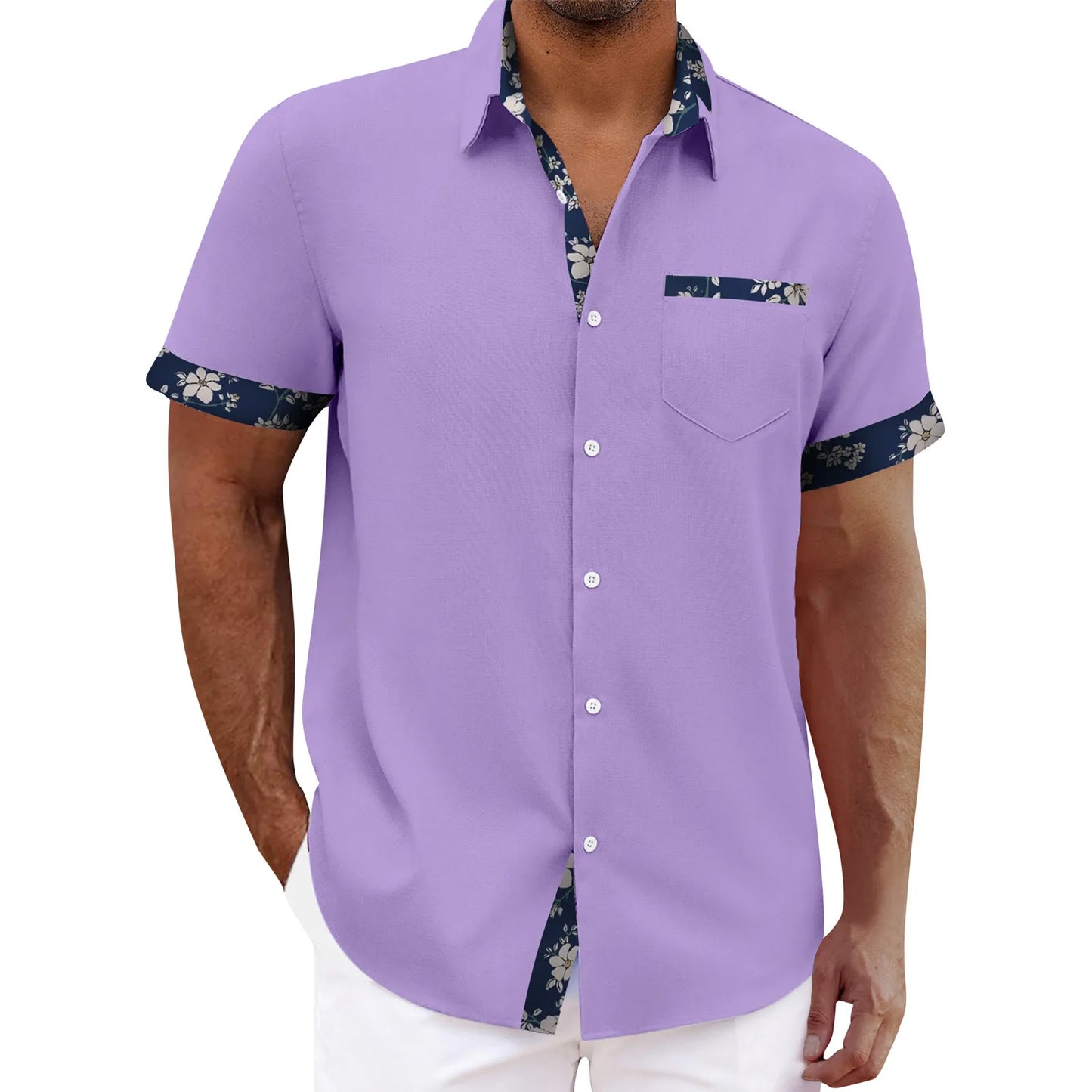 Hawaiian Casual Print Short Sleeve