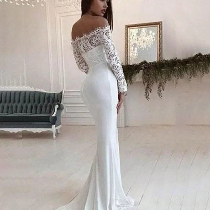 Fransoa Dezili Wedding / Sexy Elegant Lace Evening Dress
