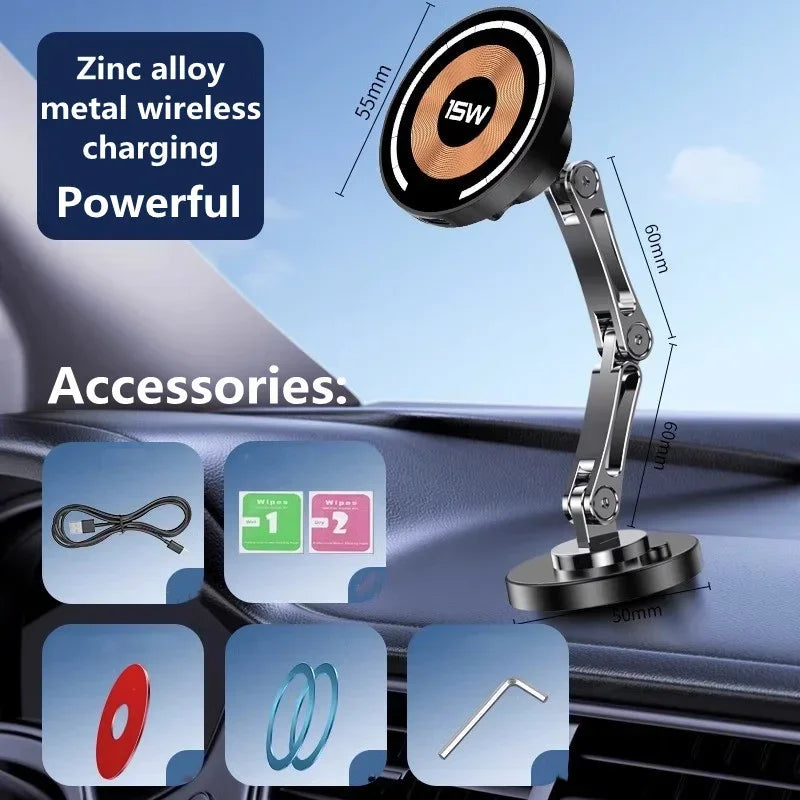 Magsafe Magnetic Car Wireless Charger Stand for iPhone 15 14 13 12