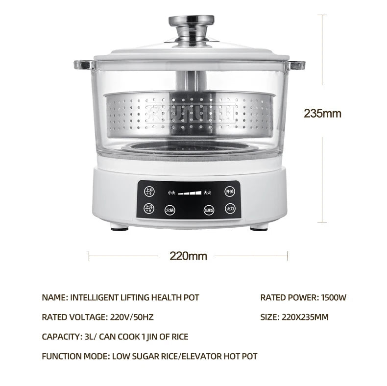 3L Rice Cooker Sugar Controlled Multi Cooker Household Intelligent Health Pot