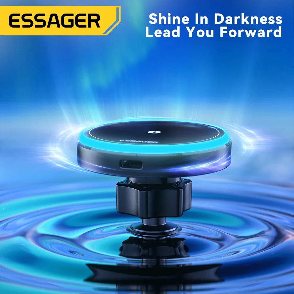 Magnetic Wireless Charger Car Phone Holder For IPhone 15 14 13 and Android