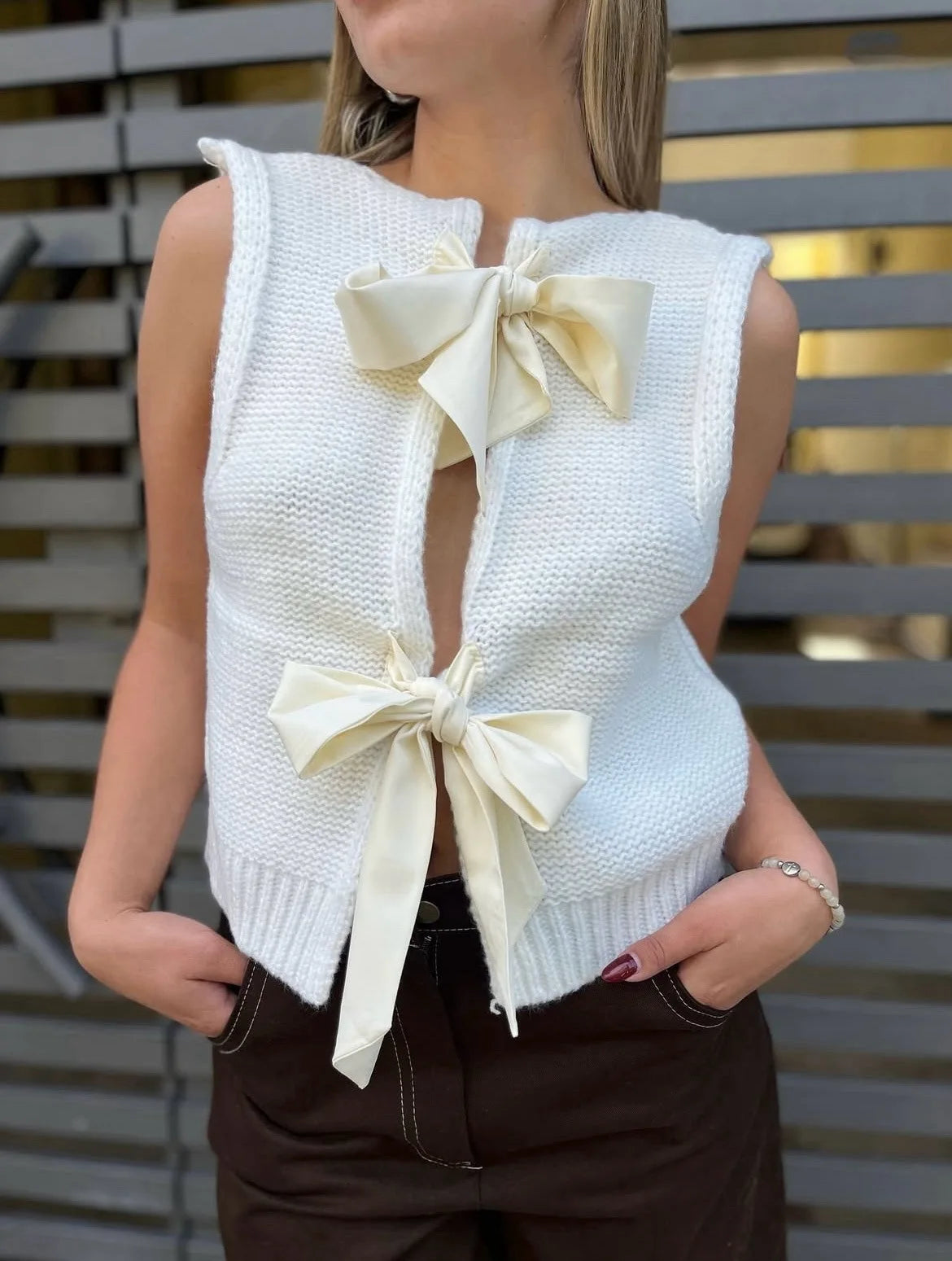 Ornova  Sleeveless Sweater Vest