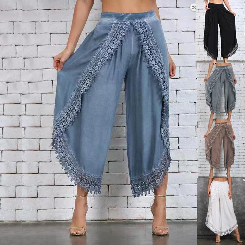Eurgo Felani  Long Pant Lace Beach Light Trousers