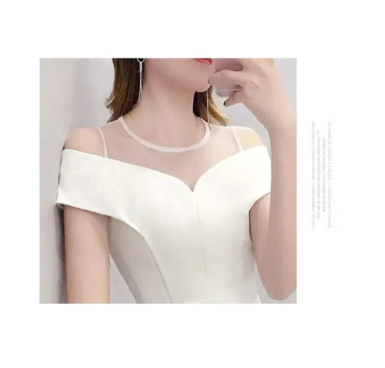 Jenny Wise White Off-Shoulder Dress