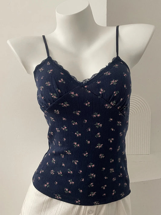Floral Lace Eyelet Tank Top
