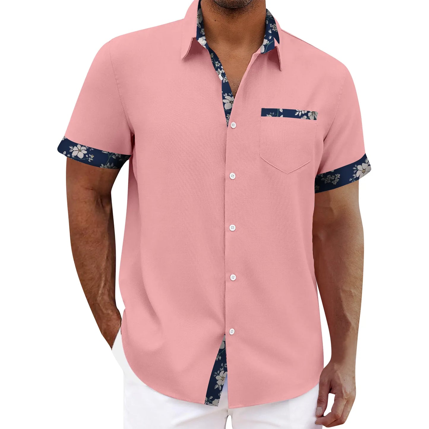 Hawaiian Casual Print Short Sleeve
