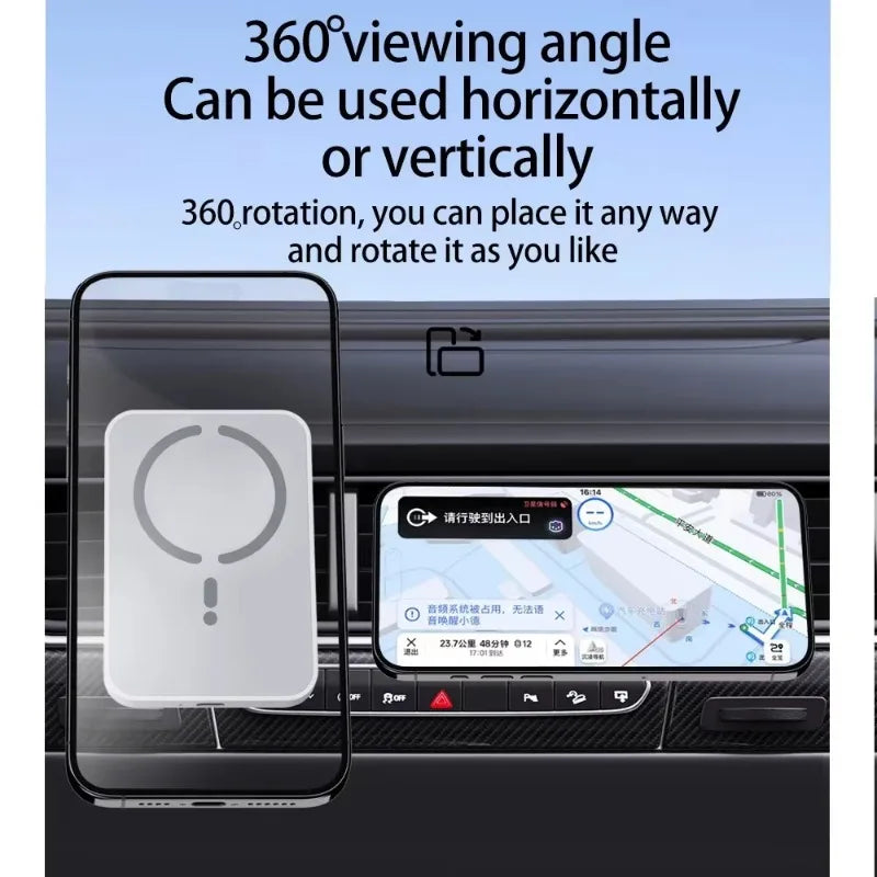 Magnetic Wireless Car Charger for iPhone 16 15 14 13 12 Pro Max