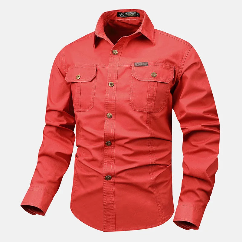 Fashionable men's casual long sleeved shirt