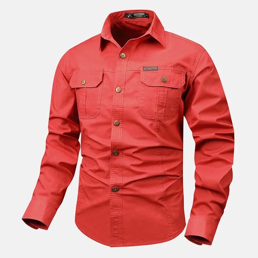 Fashionable men's casual long sleeved shirt
