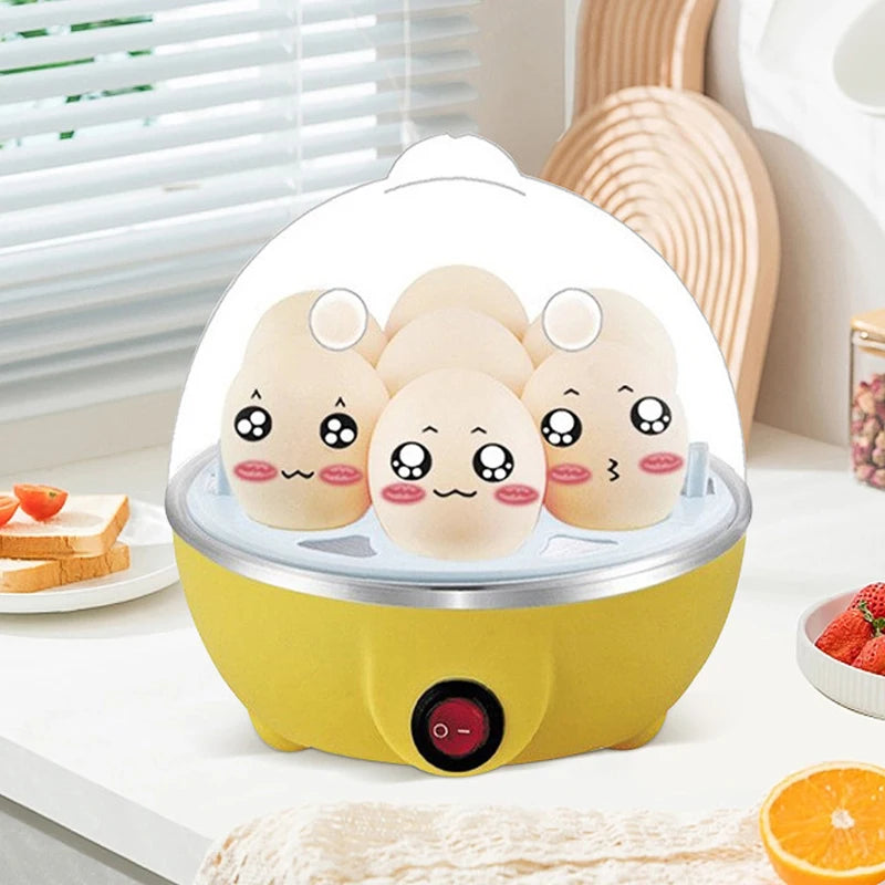 7 Egg Cooker Automatic Power Off Home Multi-Functional Steamed Egg Custard Boiled Egg Machine Breakfast Artifact