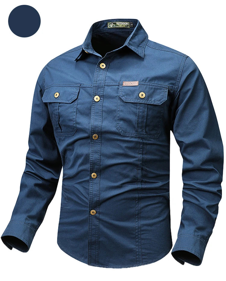 Fashionable men's casual long sleeved shirt