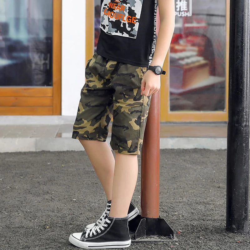 Navarro Kids Camouflage Army Shorts
