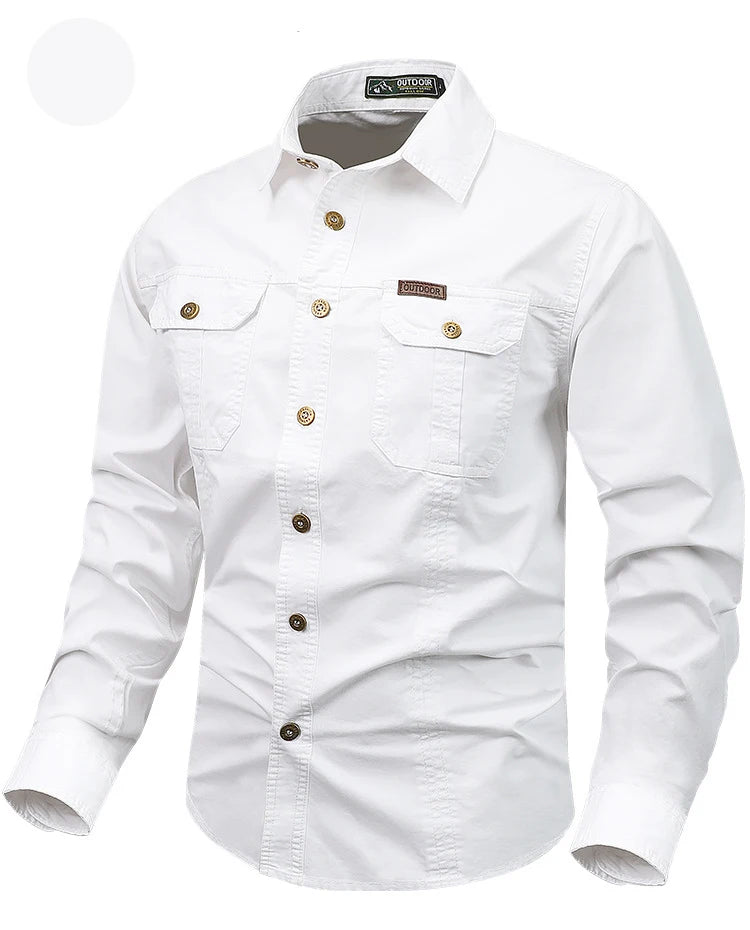 Fashionable men's casual long sleeved shirt