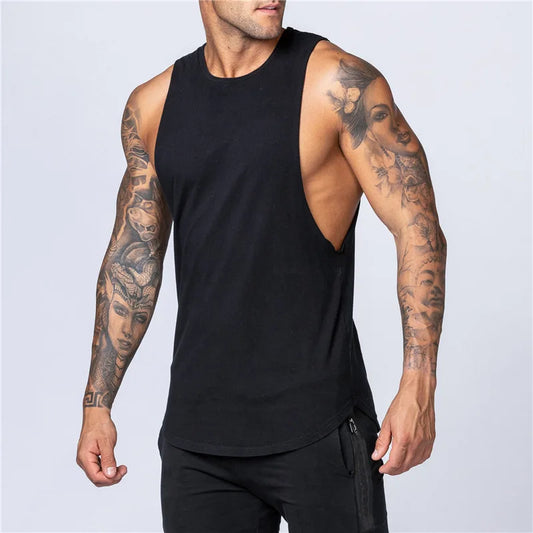 Gym Summer Fitness Cotton Tank Top/ Casual Muscle Vest