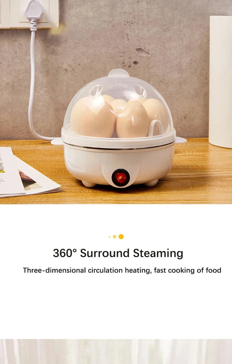 Multifunction Electric Egg Cooker – Double-Layer Egg Boiler for Eggs, Corn & Milk | Rapid Breakfast Cooking Steamer for Kitchen Appliances