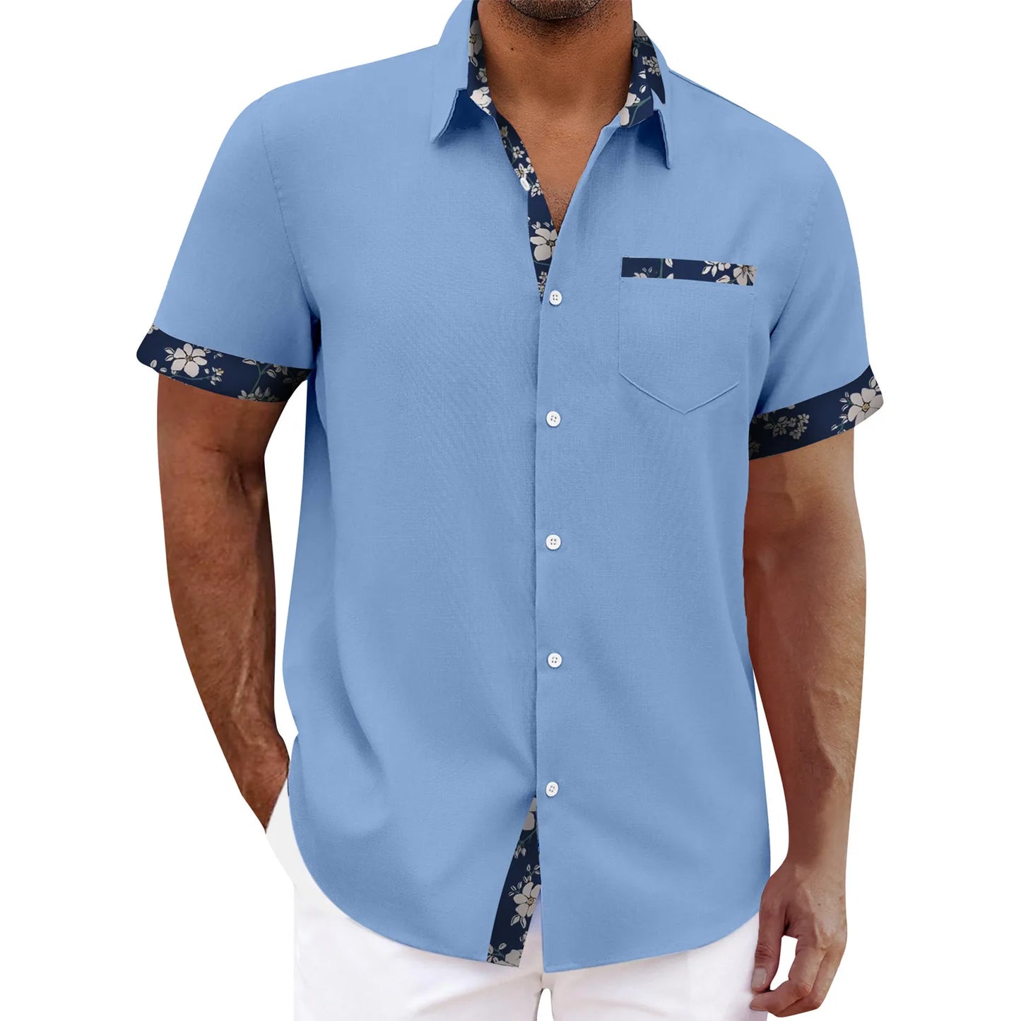 Hawaiian Casual Print Short Sleeve