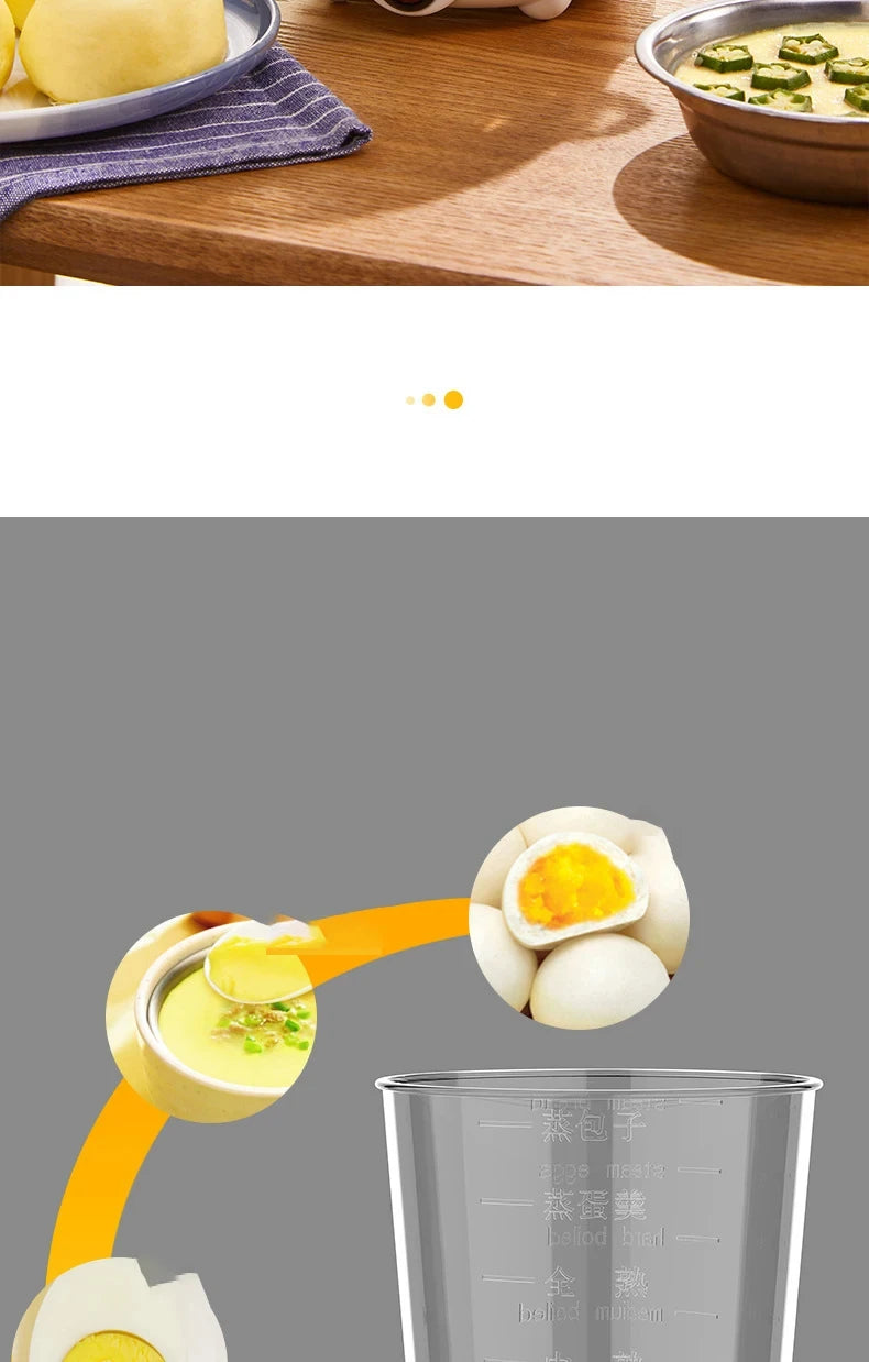 Multifunction Electric Egg Cooker – Double-Layer Egg Boiler for Eggs, Corn & Milk | Rapid Breakfast Cooking Steamer for Kitchen Appliances