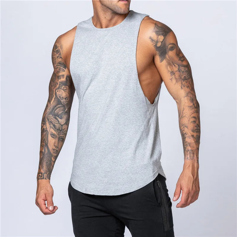 Gym Summer Fitness Cotton Tank Top/ Casual Muscle Vest