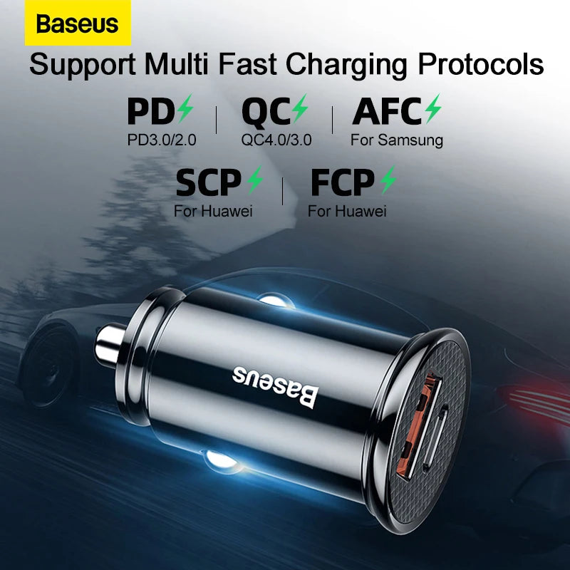 Fast Car Type C Charger For iPhone and Android Mobile Phone