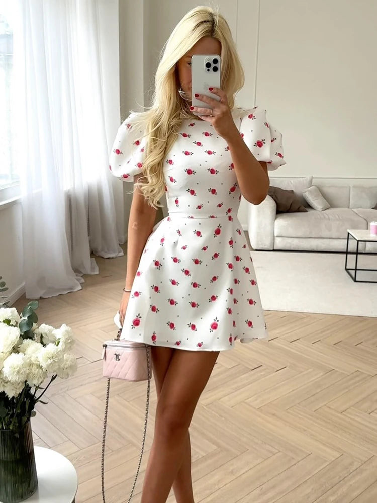 Demajio Floral Printed Sexy Slim Fit streetwear